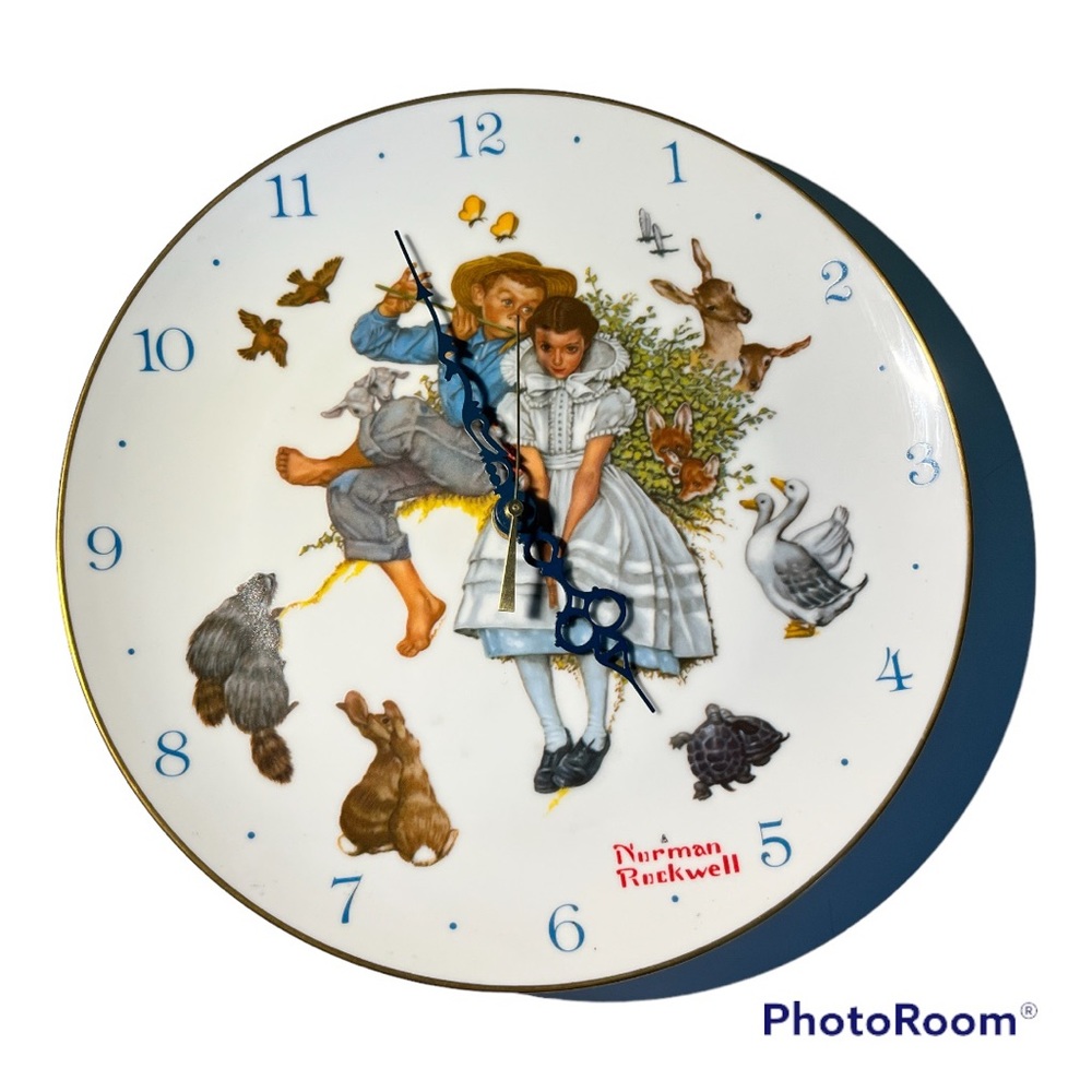 Norman Rockwell 1973 Limited Edition Spring Sweet Song So Young Clock
